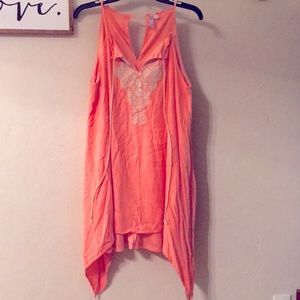 Peach flowy high/low